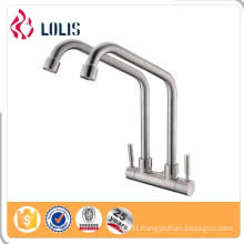 Stainless steel double handle two spout faucet kitchen mixer tap